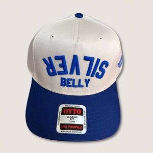 SilverBelly Whiskey Trucker Hat: Blue/Cream OTTO cap, NWT